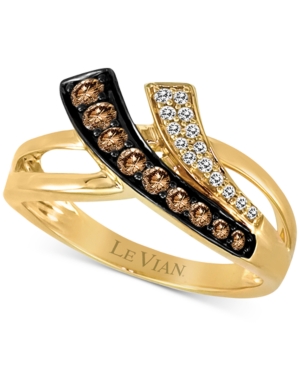 image of Le Vian Chocolatier Diamond Statement Ring (3/8 ct. t.w.) in 14k Gold