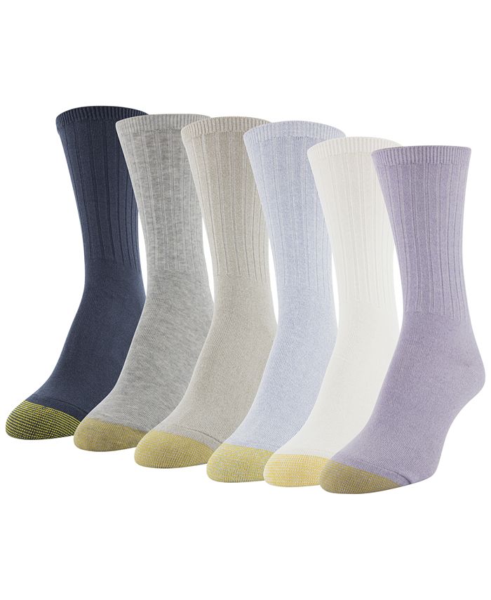 Gold Toe Women's 6Pack Ribbed Crew Socks Macy's