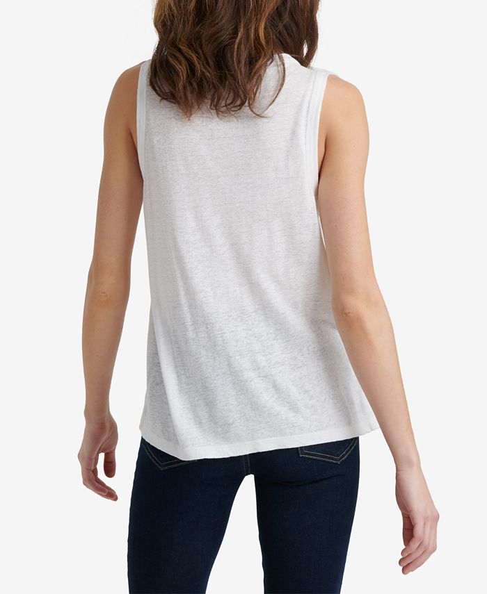Lucky Brand Embroidered Sleeveless Top - Macy's