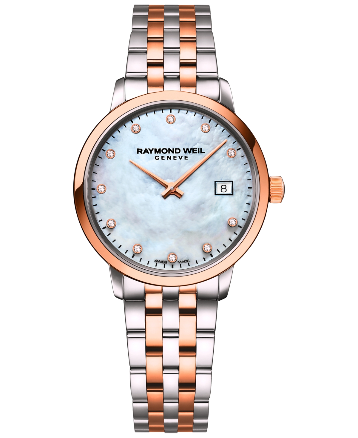 Raymond Weil Women's Swiss Toccata Diamond-accent Two-tone Pvd Stainless Steel Bracelet Watch 29mm