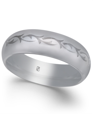 image of Men-s Tribal Design Cobalt Ring