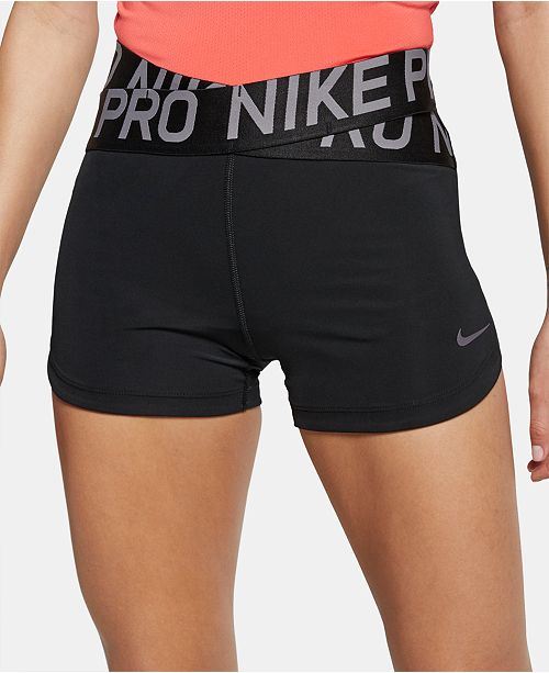 Nike Women's Pro Crossover-Waistband Shorts & Reviews - Women - Macy's