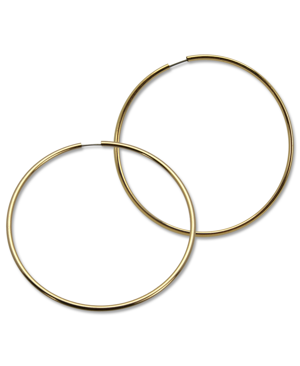 1 1/2" Large Endless Hoop Earrings - Gold