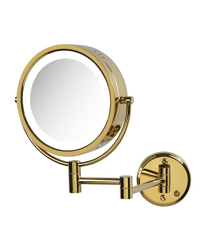 Jerdon The HL75G 8.5" Wall Mount Lighted Makeup Mirror & Reviews
