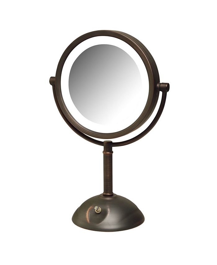 Jerdon The HL8808BZL 8.5" Tabletop TwoSide Swivel LED Lighted Vanity