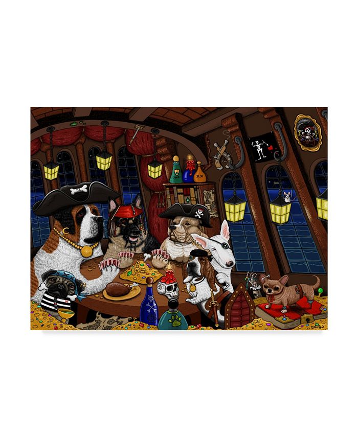 Trademark Global Jake Hose 'Dogs Of The Caribbean' Canvas Art 24" x