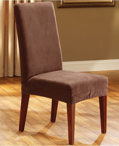 Sure Fit Stretch Pique Short Dining Room Chair Slipcover ...