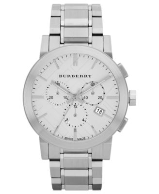 burberry large chronograph bracelet watch