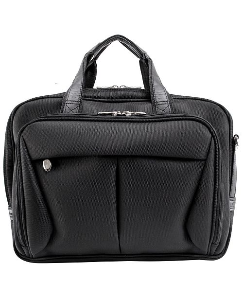 McKlein Pearson Expandable Double Compartment Laptop Briefcase