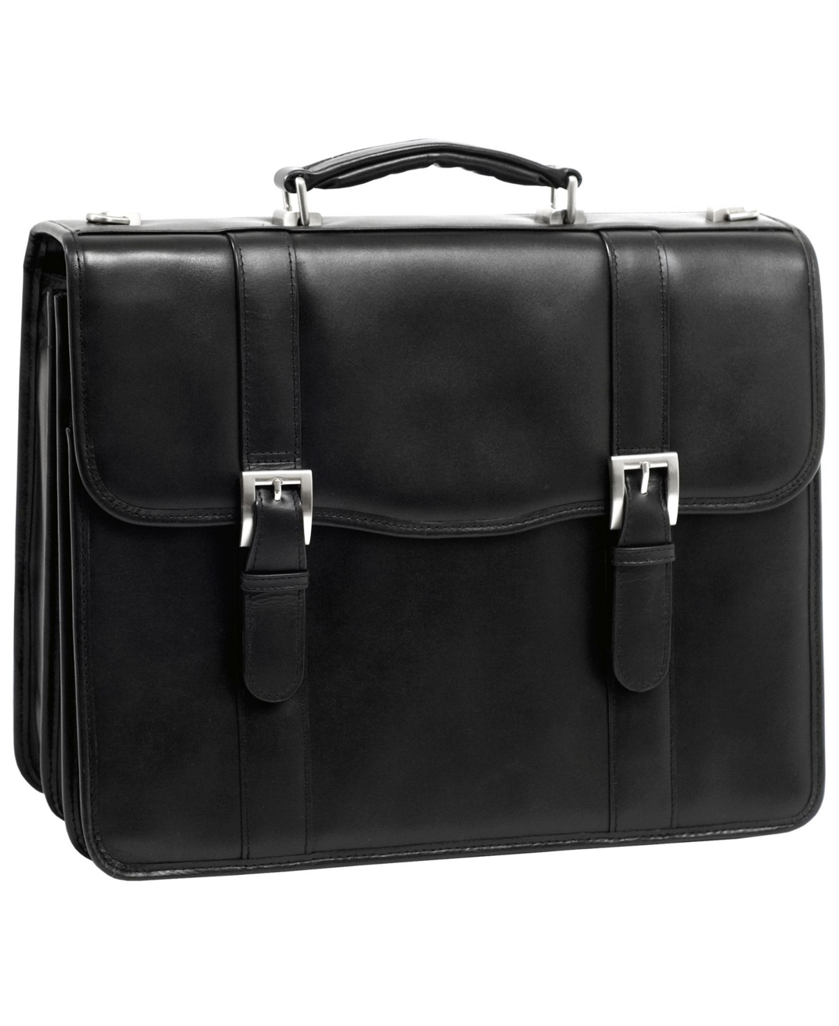 Flournoy, 15" Double Compartment Laptop Briefcase - Black
