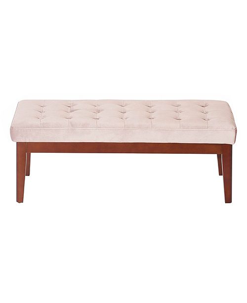 Elle Decor Elle Decor Claire Tufted Upholstered Bench Quick Ship