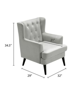 Elle D&eacute;cor Celeste Tufted Velvet Accent Chair
