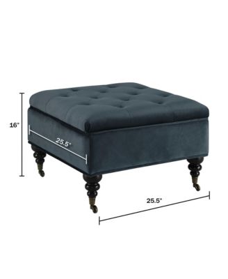 Abbot Square Tufted Ottoman with Storage and Casters