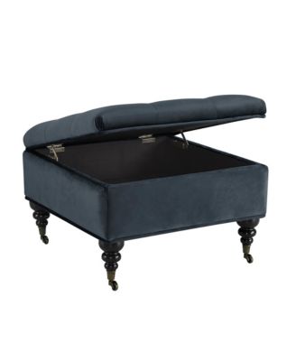 Abbot Square Tufted Ottoman with Storage and Casters