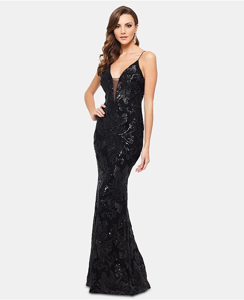 Betsy & Adam Sequined Gown & Reviews - Dresses - Women - Macy's
