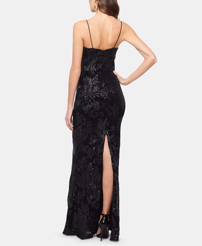 Betsy & Adam Sequined Gown - Macy's