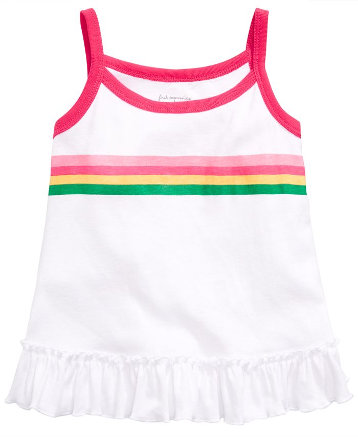 First Impressions Baby Girls Striped Swing Top, Created for Macy's - Macy's