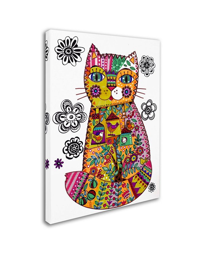 Trademark Global Oxana Ziaka 'Folk Cat 3' Canvas Art - 47