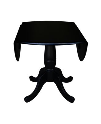 International Concept 42" Round Dual Drop Leaf Pedestal Table