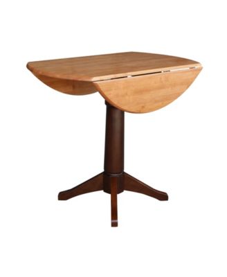 International Concept 42" Round Dual Drop Leaf Pedestal Table