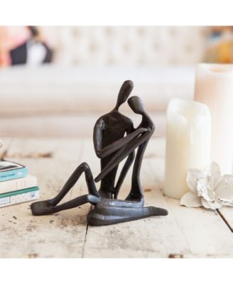 Large Couple Embracing Cast Iron Sculpture