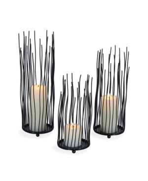Danya B . Willow Iron Candleholder 3-piece Set In Black
