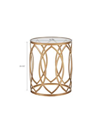 Furniture - Arlo Metal Eyelet Accent Table, Quick Ship