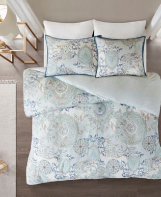 Isla Reversible 3-Pc. Duvet Cover Set, Full/Queen