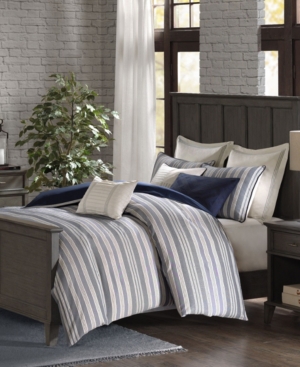 Jla Home Farmhouse Queen 8 Piece Comforter Set Bedding In Blue