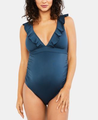 A Pea in the Pod - Maternity Ruffled One-Piece Swimsuit