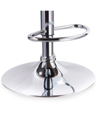 Adjustable Swivel Stool with Chrome Base, Set of 2, Gray