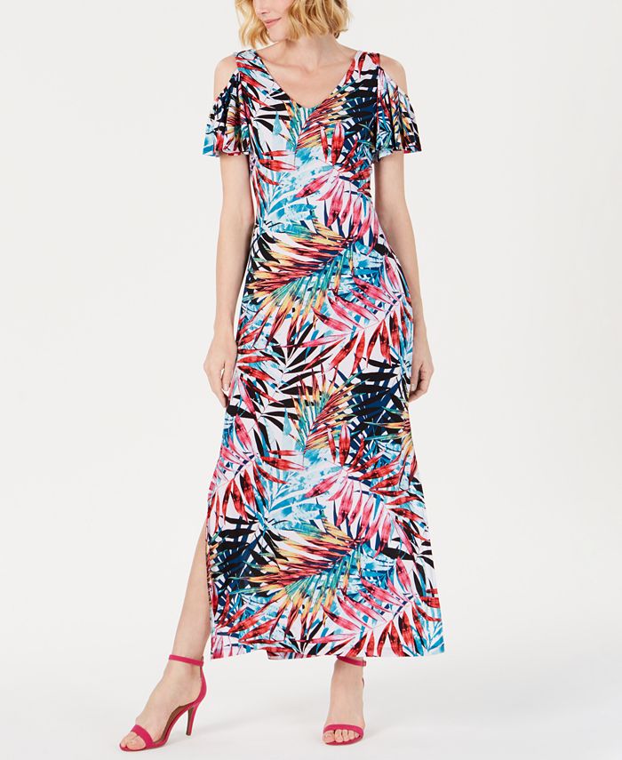Connected Cold Shoulder Floral Jersey Maxi Dress Macy s