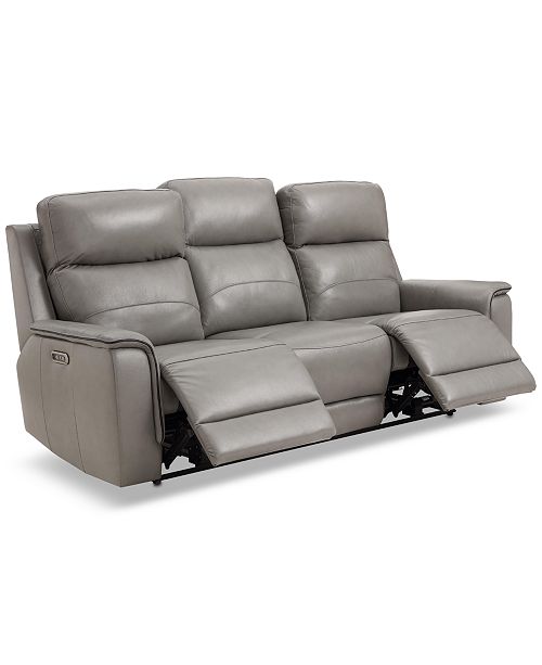 Furniture Closeout Goodwick 83 5 Leather Dual Power Motion Sofa