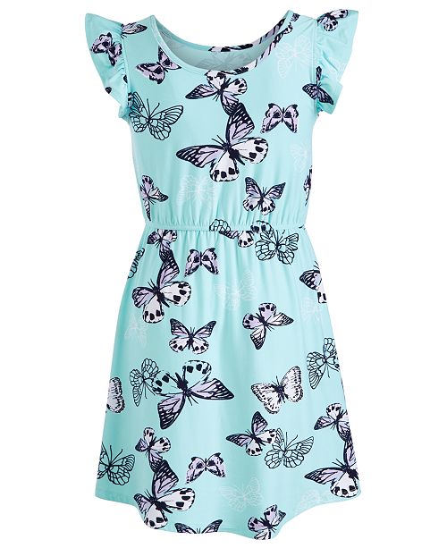 Epic Threads Big Girls Butterfly-Print Dress, Created for Macy&#39;s & Reviews - Dresses - Kids - Macy&#39;s