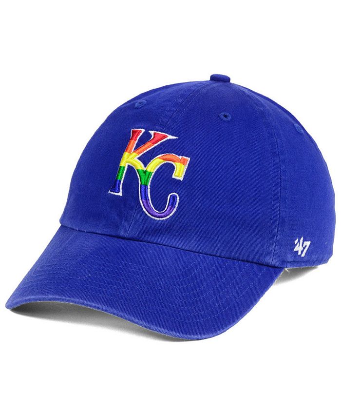 47 Brand Kansas City Royals Pride CLEAN UP Strapback Cap - Macy's