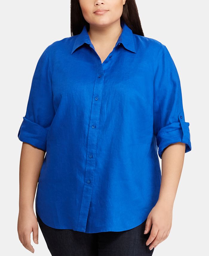 Lauren Ralph Lauren Plus Size Linen Shirt Macy's
