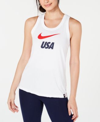 nike red white and blue tank top