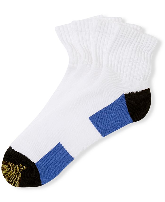 Gold Toe Men's Socks, Athletic Cushion Quarter 4 Pack, Created for Macy
