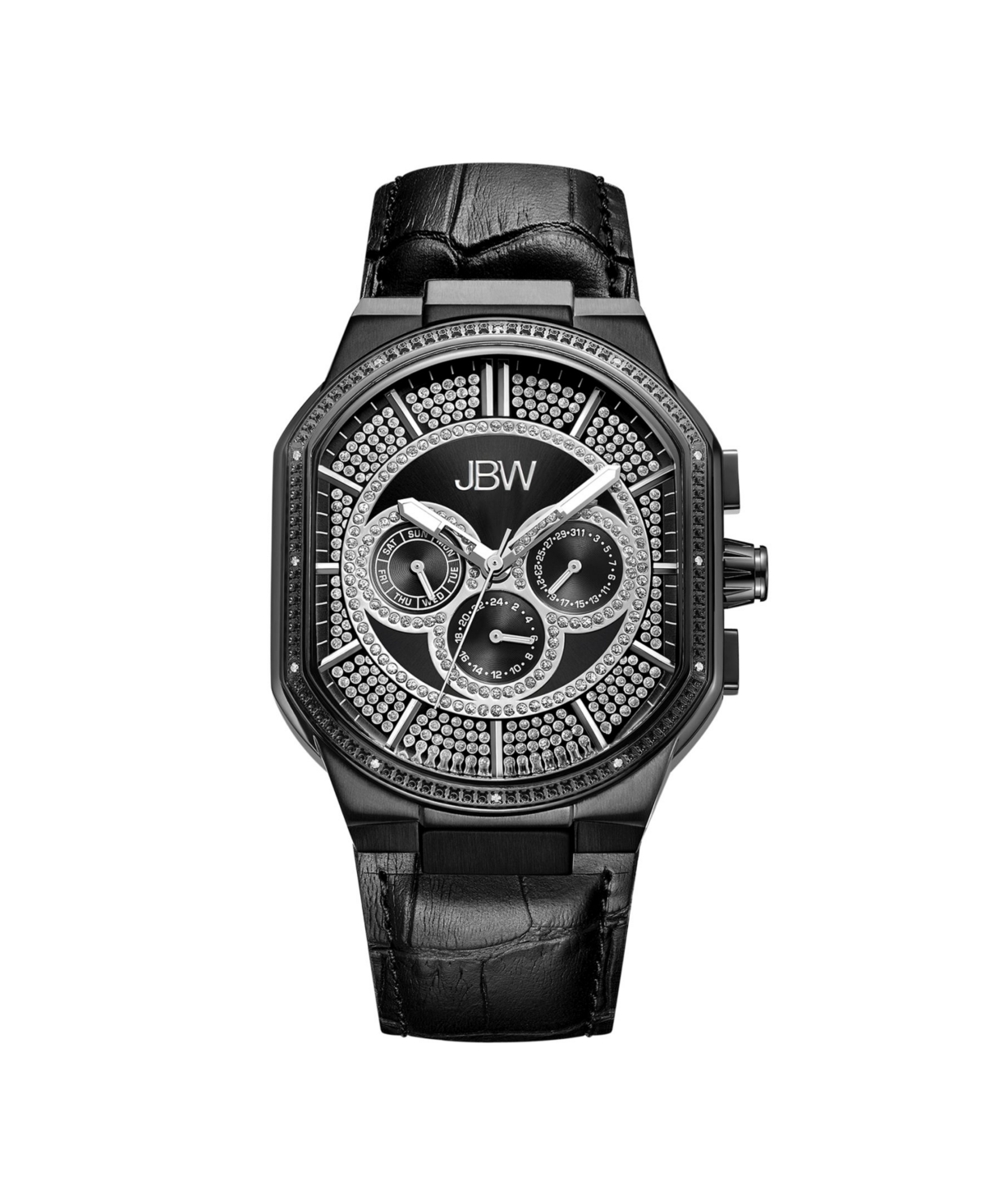 Men's Orion Diamond (1/8 ct.t.w.) Black Ion-Plated Stainless Steel Watch - Black