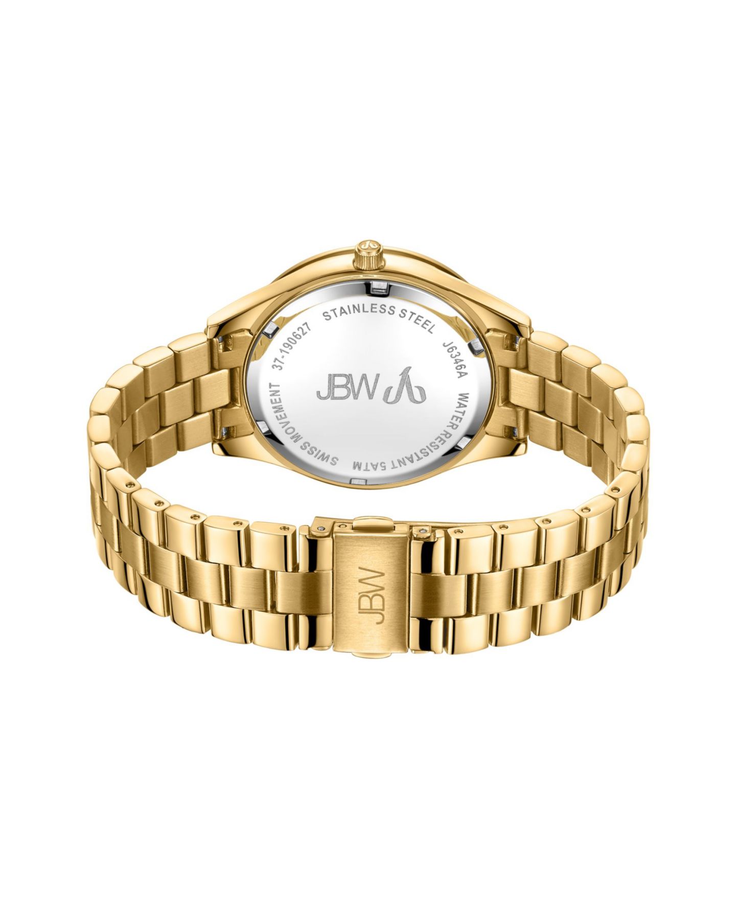 Женские часы Jbw Cristal Diamond (1/8 ct.t.w.) 18k Gold Plated Stainless Steel Watch, цвет: Золотой — фото 2