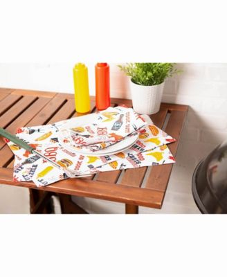 BBQ Fun Print Outdoor&nbsp; Placemat Set of 6
