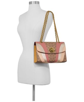 COACH Signature Wave Patchwork Parker Shoulder Bag