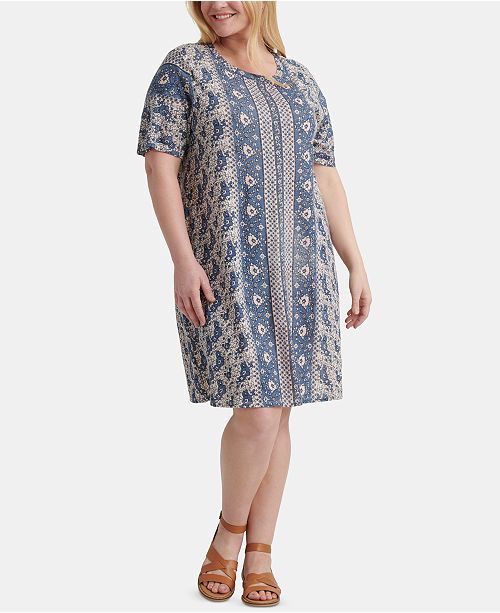 Lucky Brand Plus Size Printed T Shirt Dress Reviews Macy S