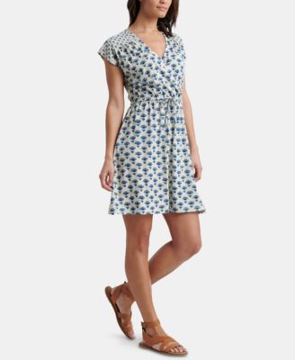 Lucky Brand Printed Drawstring Mini Dress