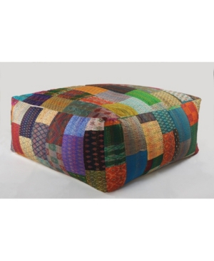 Lr Resources Inc. Oversized Kantha Pouf In Multi