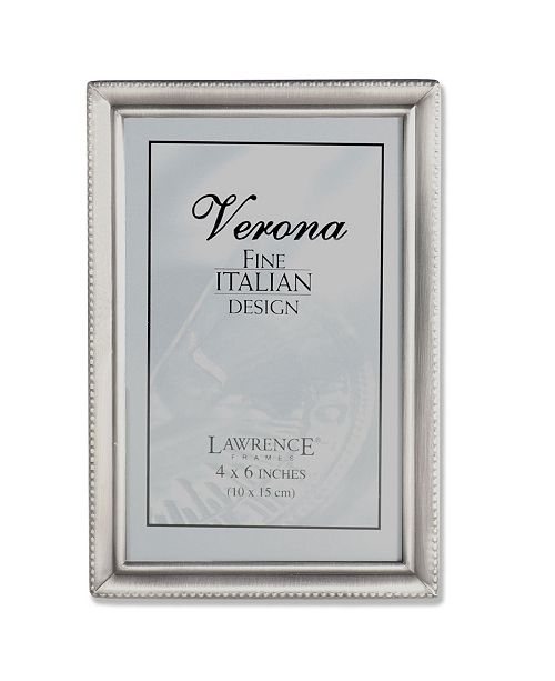 Lawrence Frames Antique Pewter Picture Frame Bead Border Design