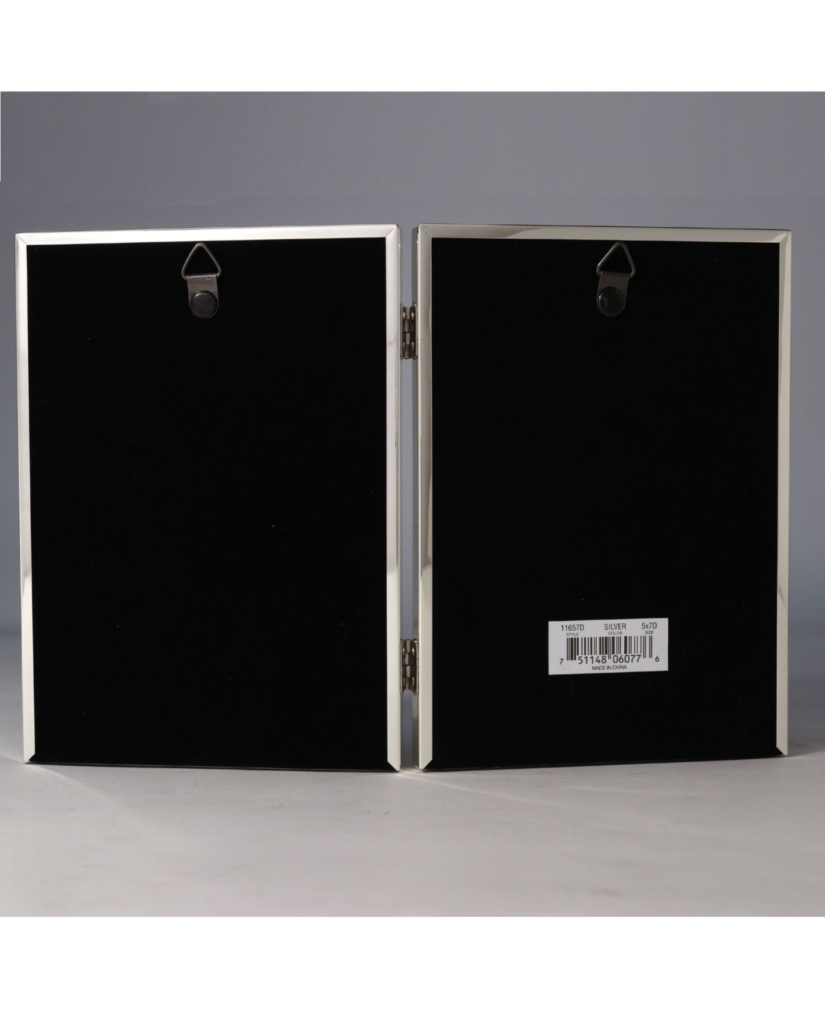 Lawrence Frames PolishedPlate Hinged Double Picture Frame - Bead Border Design - 5