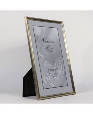 Antique Brass Picture Frame - Bead Border Design - 8" x 12"