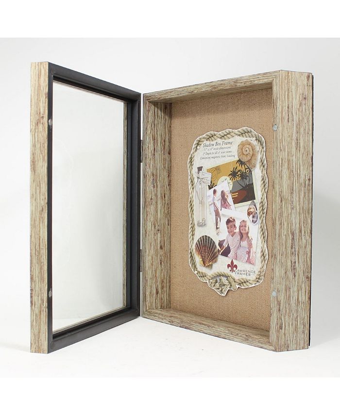 Lawrence Frames Weathered Natural Front Hinged Shadow Box Frame ...