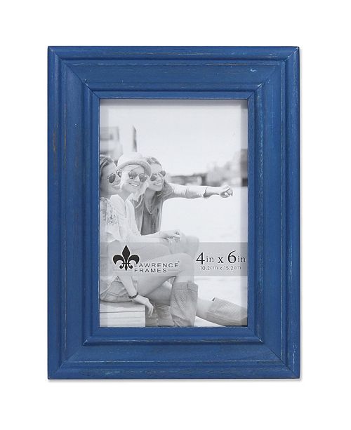 Lawrence Frames Durham Weathered Navy Blue Wood Picture Frame 4" x 6
